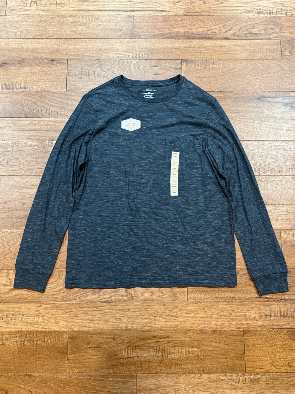 Urban Pipeline Men’s Ultimate Long Sleeve Pocket Tee - Pepper - Size